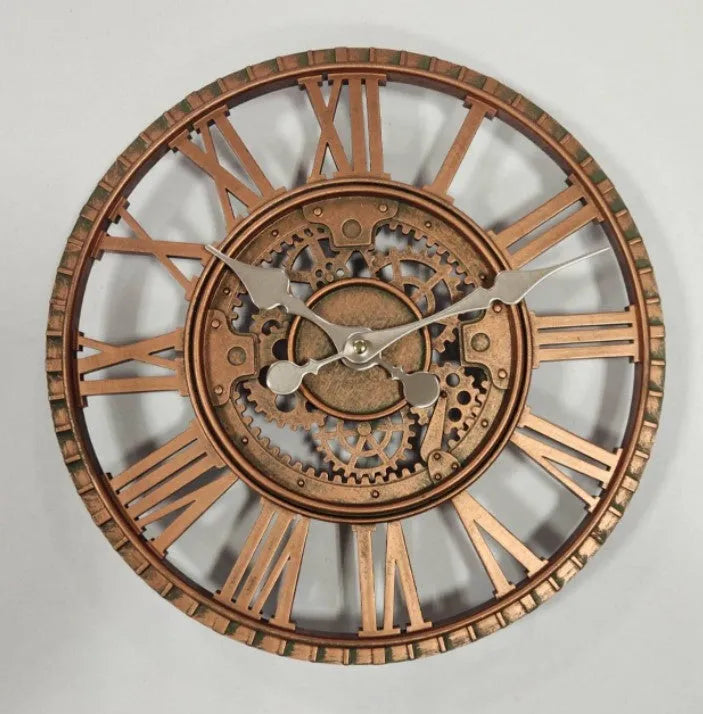 Steampunk clock with cogs
