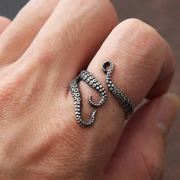 steampunk kraken ring