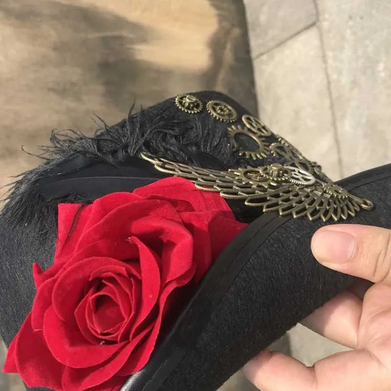steampunk lovelace hat details
