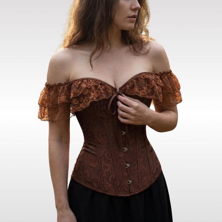 Steampunk off shoulder corset
