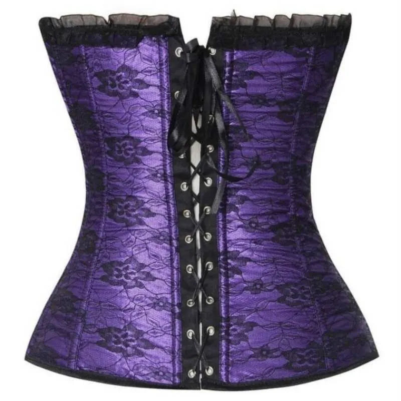 steampunk corset in purple color