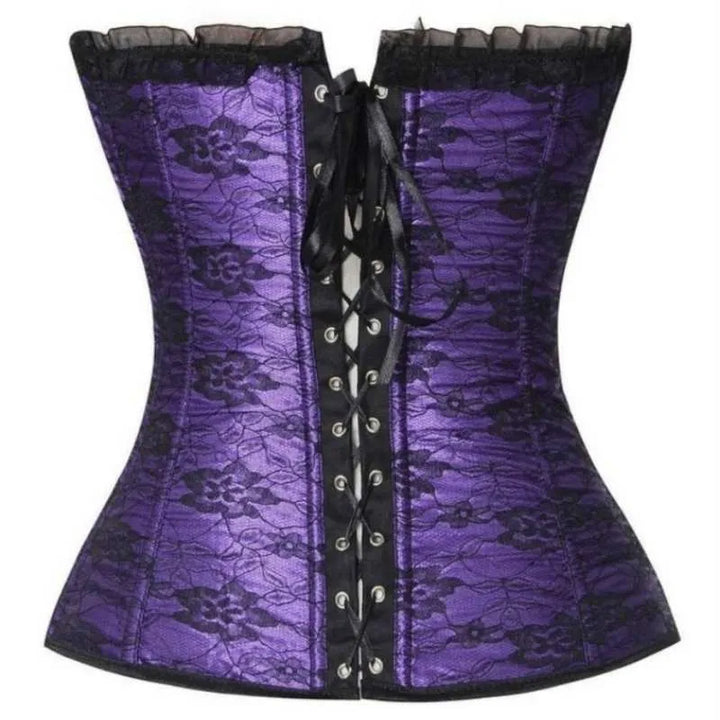 steampunk corset in purple color