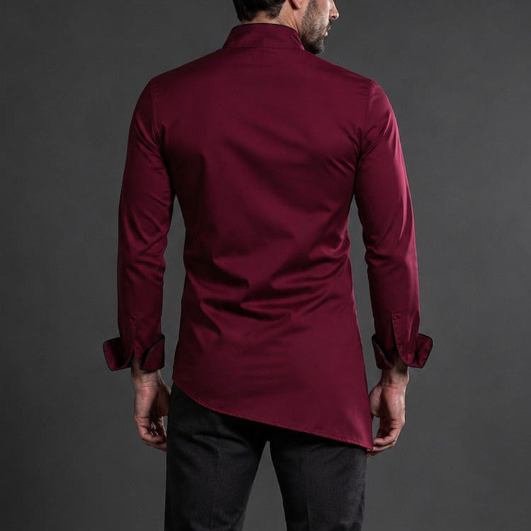 Steampunk oblique buttons shirt