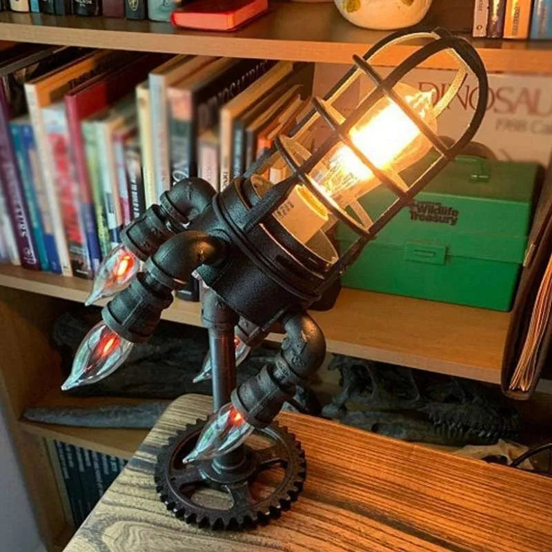Steampunk Rocket Lamp