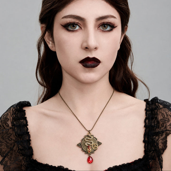 Steampunk snake necklace