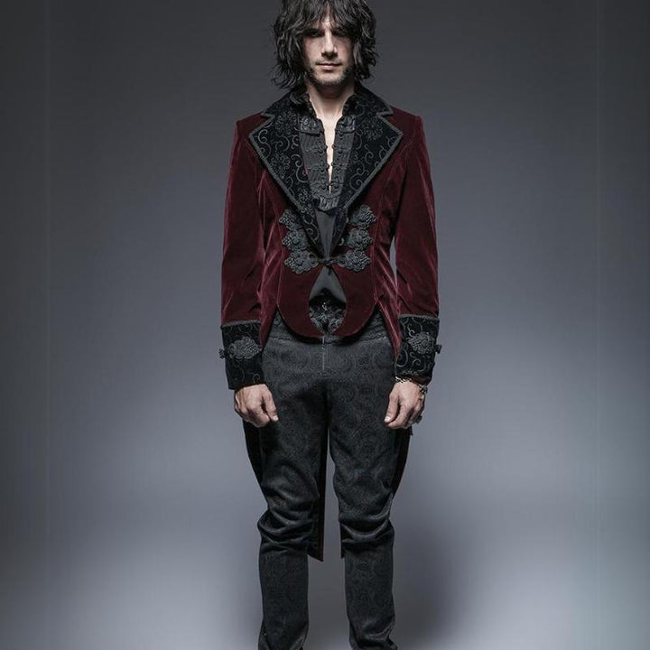 red steampunk tailcoat