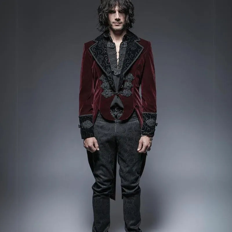 red steampunk tailcoat