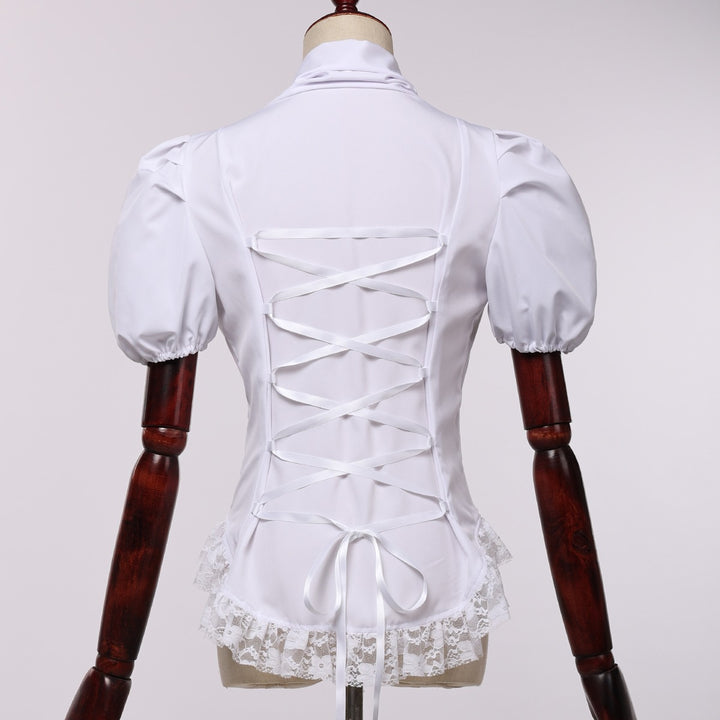 Steampunk short puff sleeve shirt