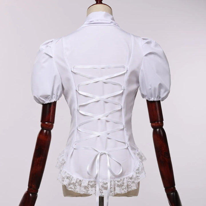 Steampunk short puff sleeve shirt