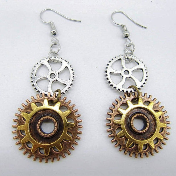 Inca Steampunk earrings