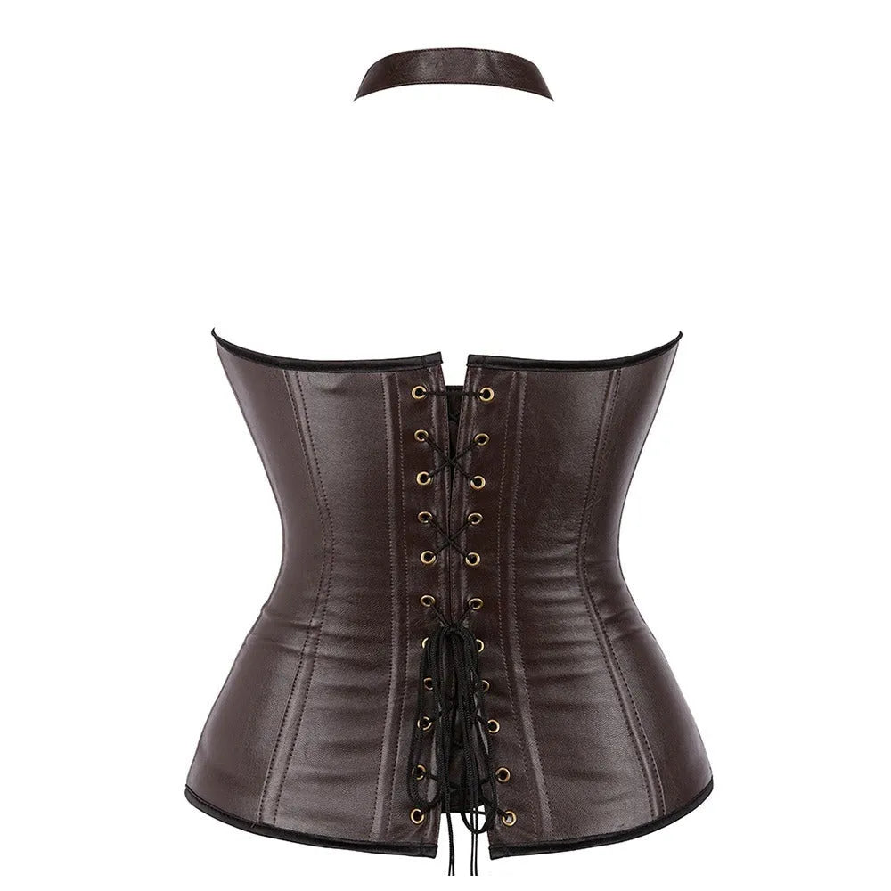 Leather and Straps Steampunk corset