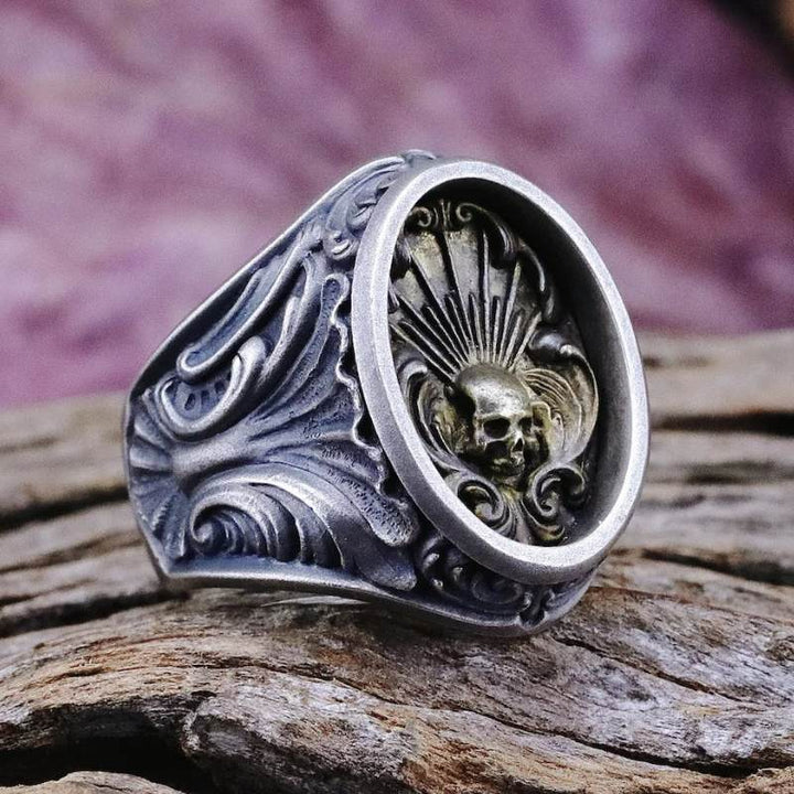 Steampunk skull ring