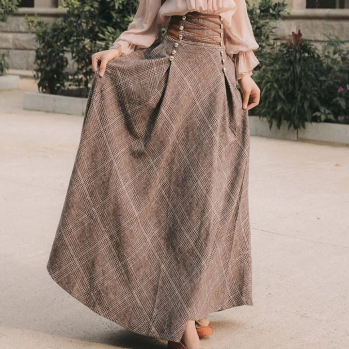 Vichy Steampunk skirt