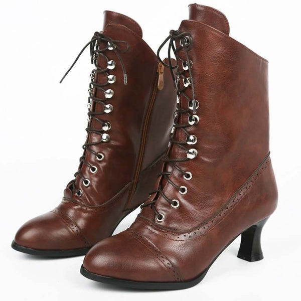 Knee high victorian on sale boots