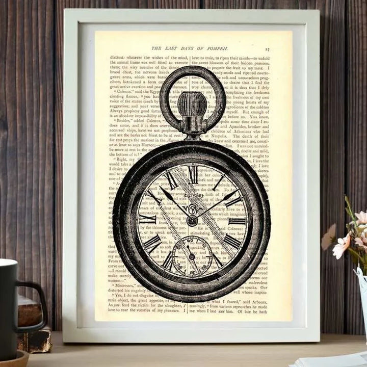 Steampunk pocket watch wall art