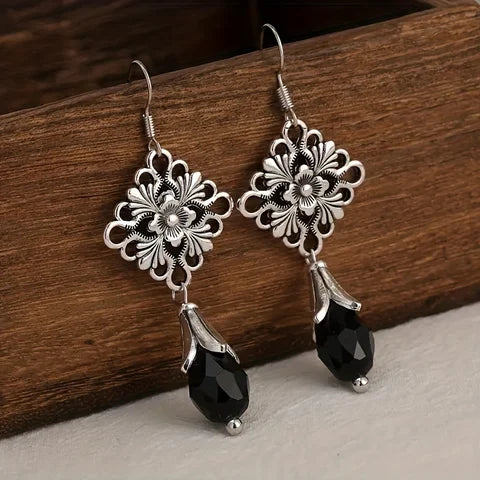 Vintage Victorian flower earrings