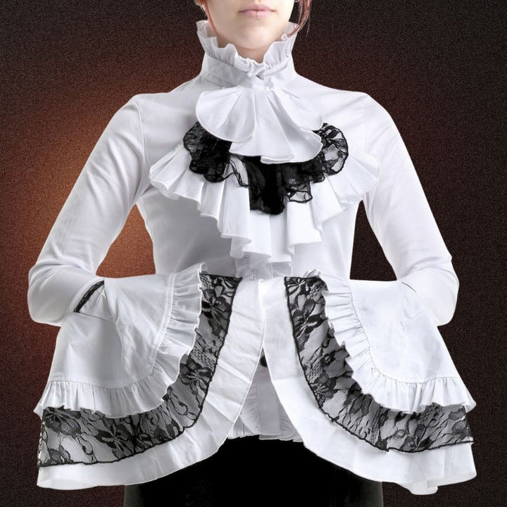 Ruffled gothic  steampunk shirt