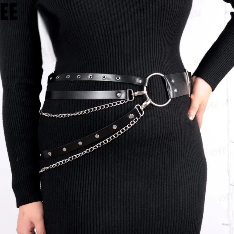 Goth Punk steampunk chain belt