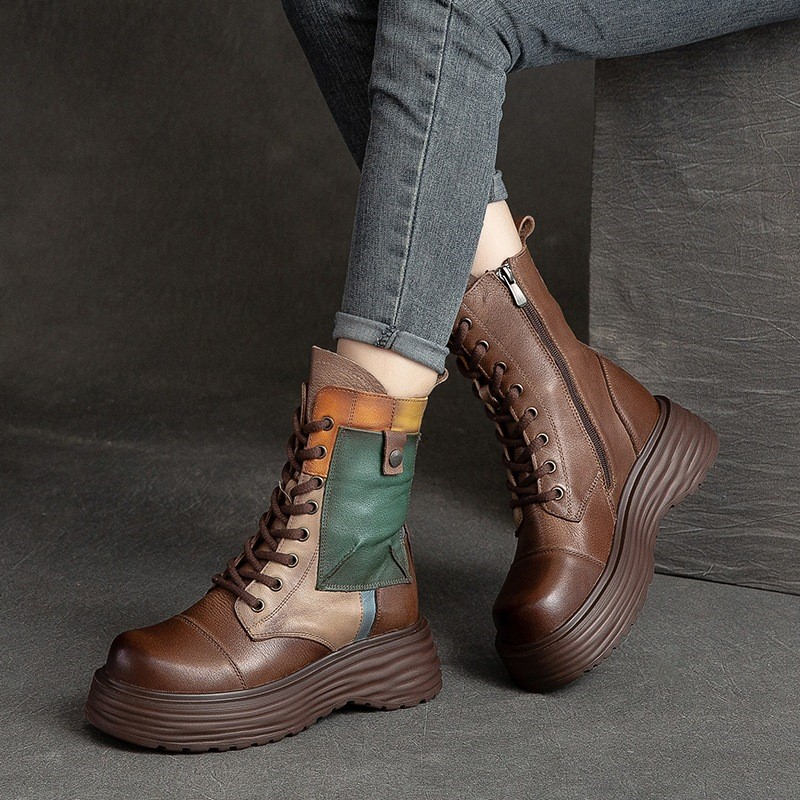 Retro Steampunk platform boots