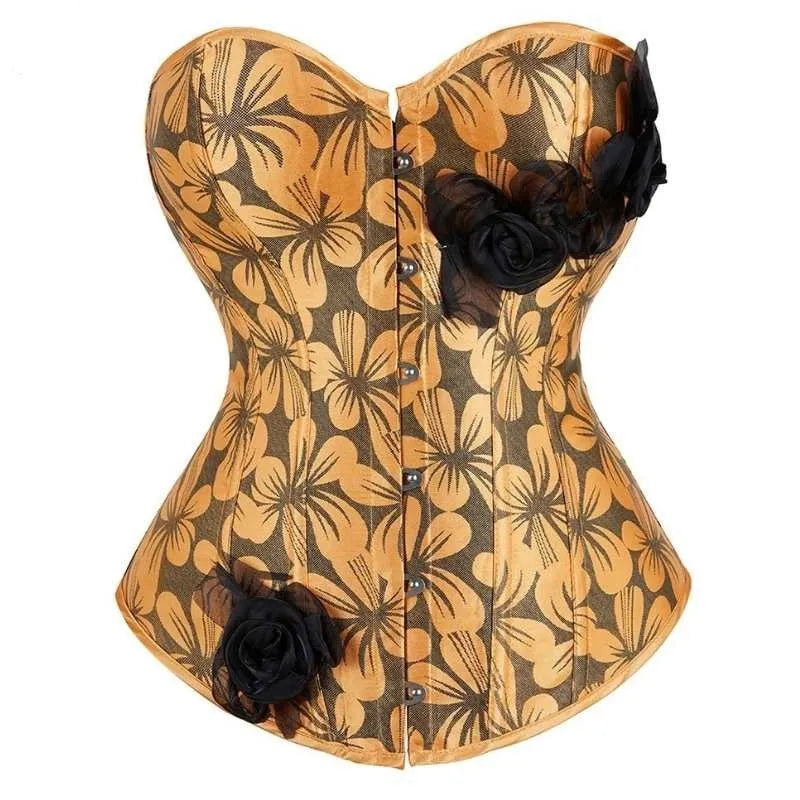 yellow steampunk corset