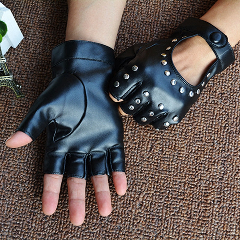 Black Steampunk Gloves