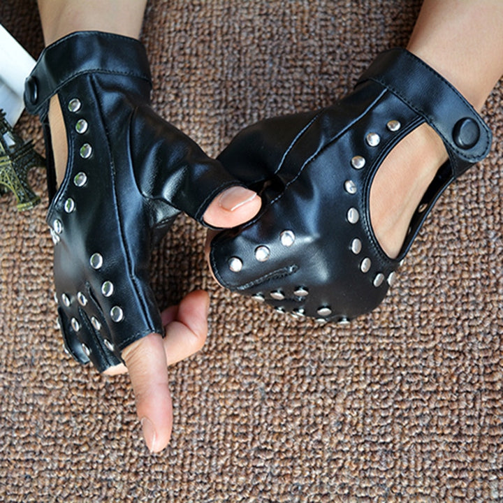 Black Steampunk Gloves