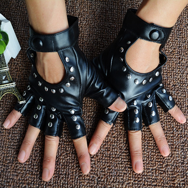 Black Steampunk Gloves