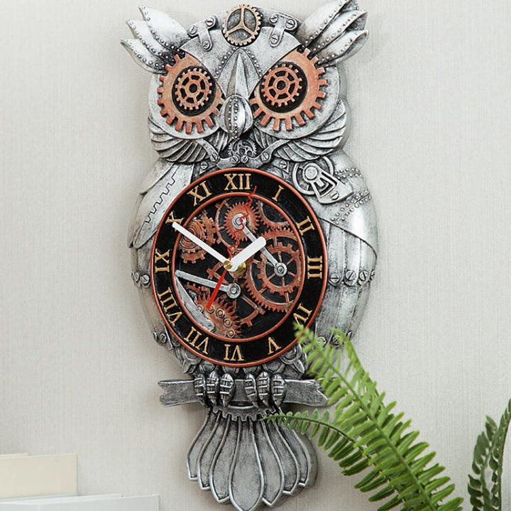 Steampunk Owl Clock