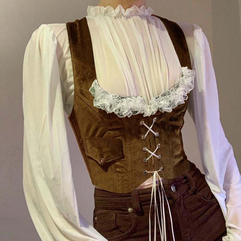 Velvet Steampunk Corset