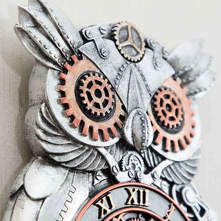 Steampunk Owl Clock