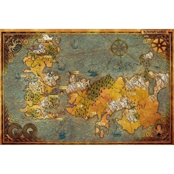 antique steampunk map wall art