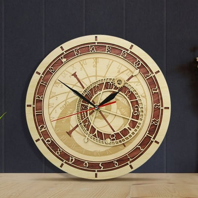 astronomical wood clock