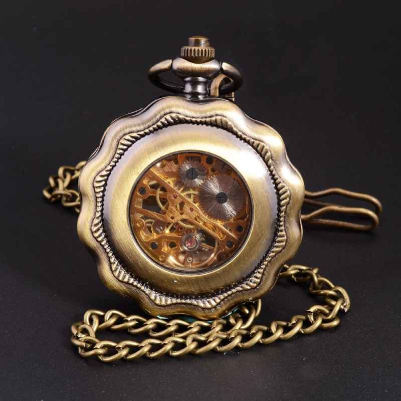 back of flower pocket watch