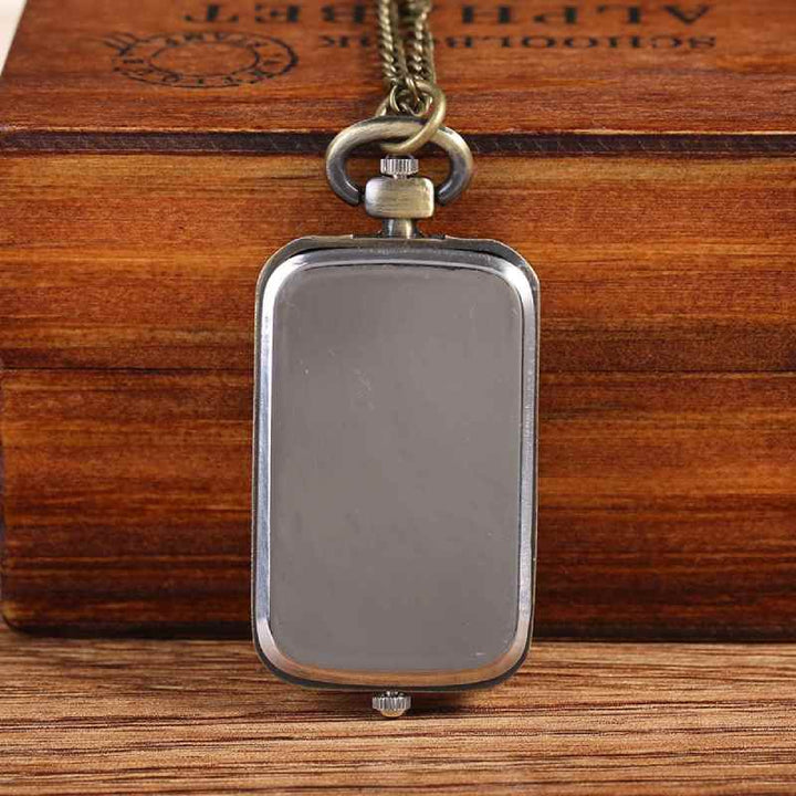 back of rectangle pocket watch