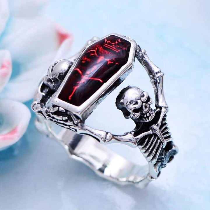 Steampunk coffin ring