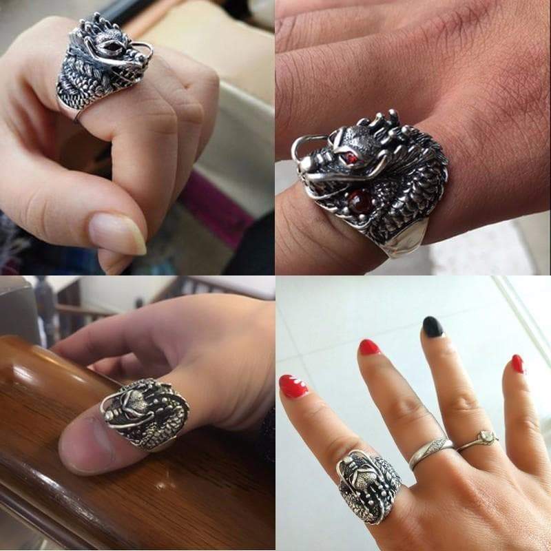 Steampunk dragon ring