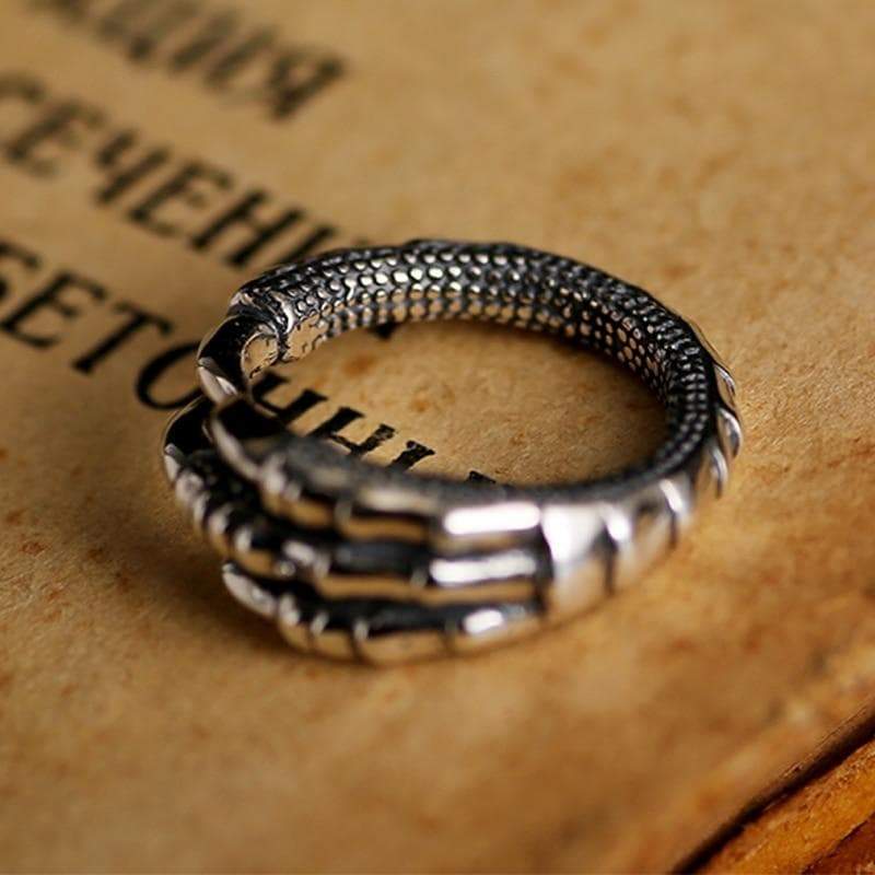 Silver Claw Steampunk ring