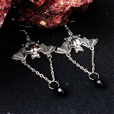 bat steampunk earrings