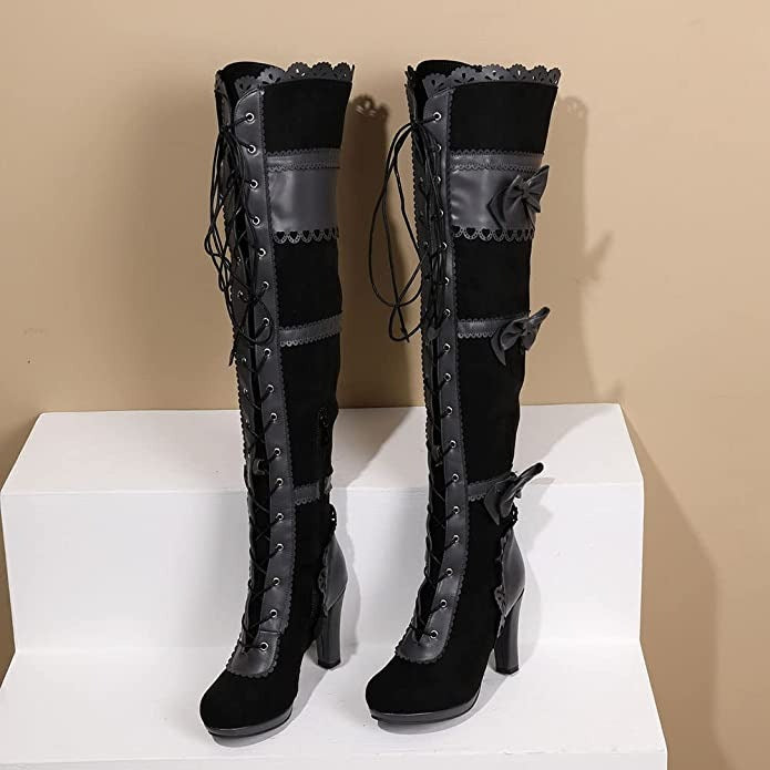 Black Victorian Steampunk boots