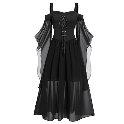 black victorian steampunk dress