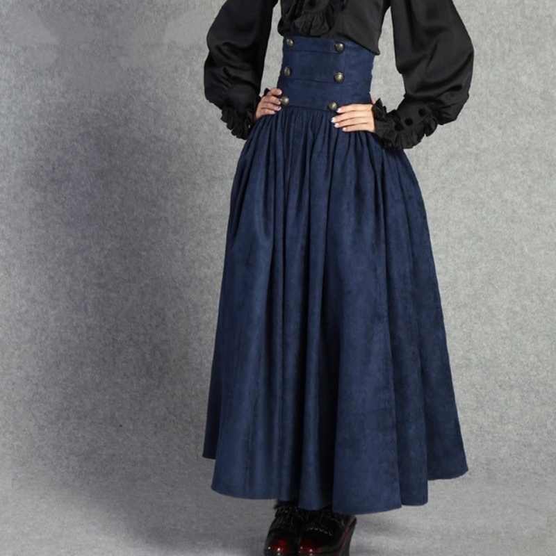 steampunk skirt of blue color