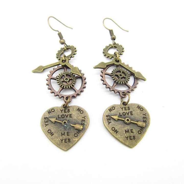 Mecanical Heart Steampunk earrings