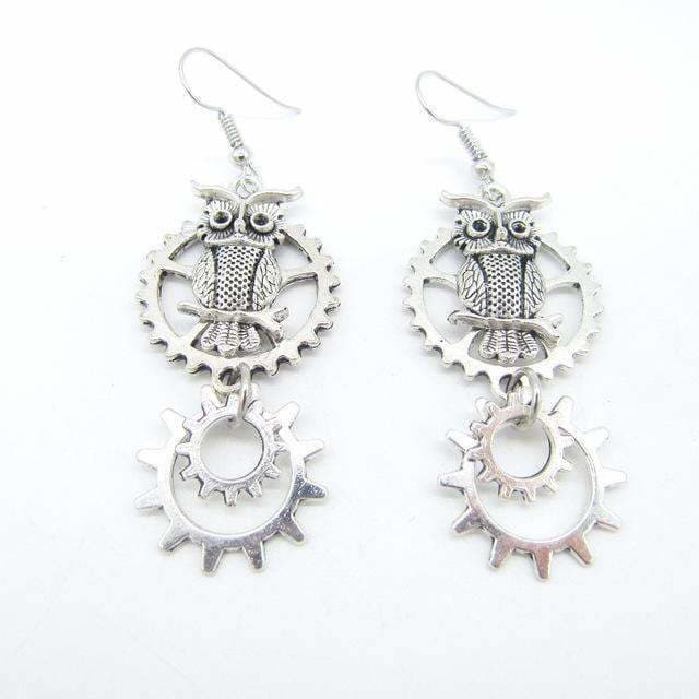 Sophisticated Owl Steampunk earrings