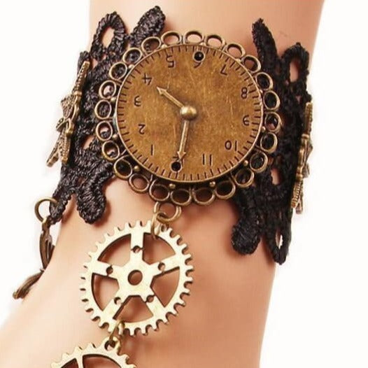 Steampunk lace gloves