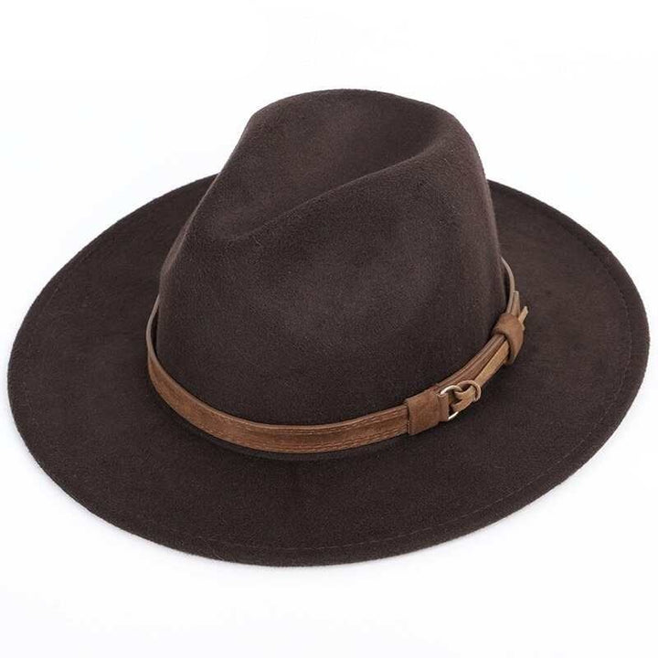 brown fedora hat