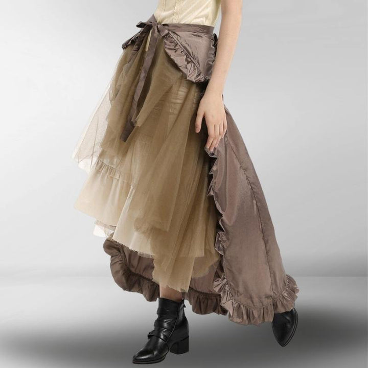 brown overlay stempunk skirt