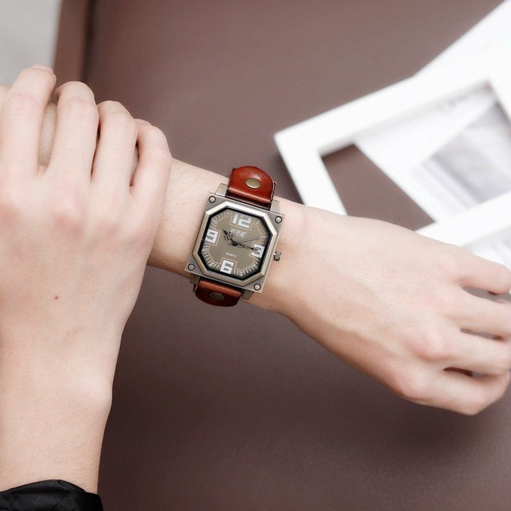 brown retro watch for women