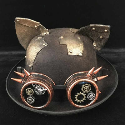 cat ear steampunk hat