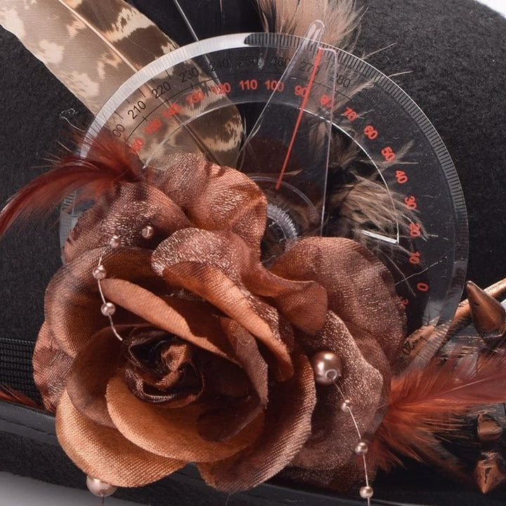 Steampunk feather hat