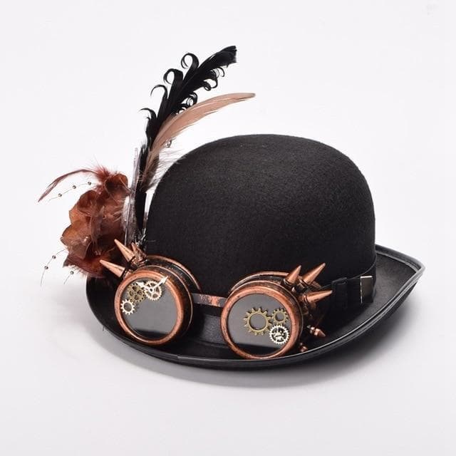 Steampunk feather hat